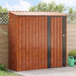 Cabanons de jardin Marron 203,5 x 73 x 200 cm M&eacute;t??