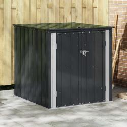 Bo&icirc;te de Rangement de Jardin Noir 101,5 x 107 x 100 cm Acier