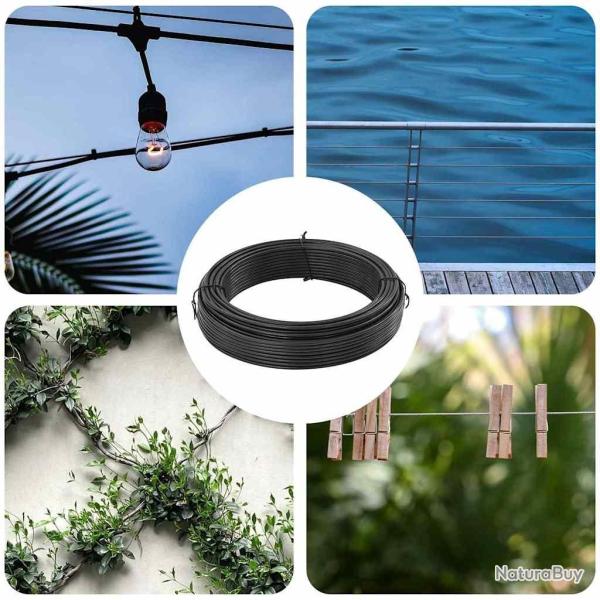 Fil de cl�ture Anthracite 33 m PVC