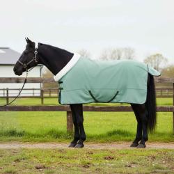 Couverture &Eacute;quine Vert fonc&eacute; complet 155 cm Fleece polaire