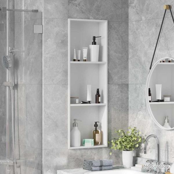 Niche de Douche Blanc 90 x 30 x 9,5 cm Acier inoxydable