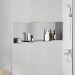 Niche de Douche Argent&eacute; 90 x 30 x 9,5 cm Acier inoxydable