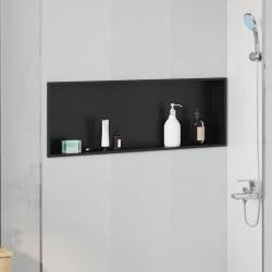 Niche de Douche Noir 90 x 30 x 9,5 cm Acier inoxydable
