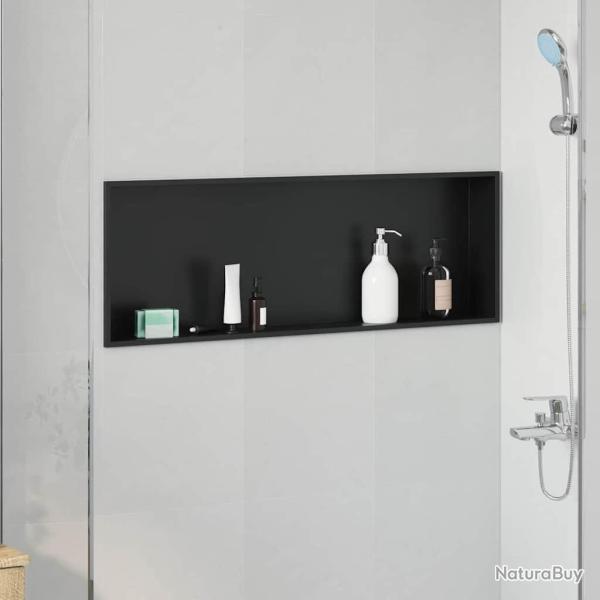 Niche de Douche Noir 90 x 30 x 9,5 cm Acier inoxydable