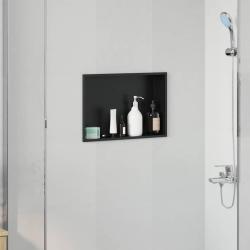Niche de Douche Noir 45 x 30 x 9,5 cm Acier inoxydable