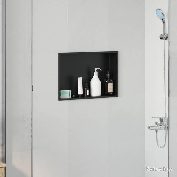 Niche de Douche Noir 45 x 30 x 9,5 cm Acier inoxydable
