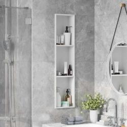 Niche de Douche Blanc 90 x 20 x 9,5 cm Acier inoxydable