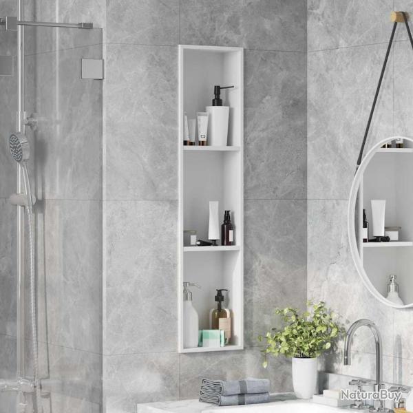 Niche de Douche Blanc 90 x 20 x 9,5 cm Acier inoxydable