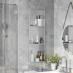 Niche de Douche Argent&eacute; 90 x 30 x 9,5 cm Acier inoxydable
