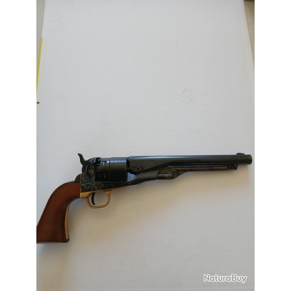 A SAISIR superbe revolver Colt 1860 Army jasp� Pietta calibre 44 et 1 boite de 250 amorces RWS !!!