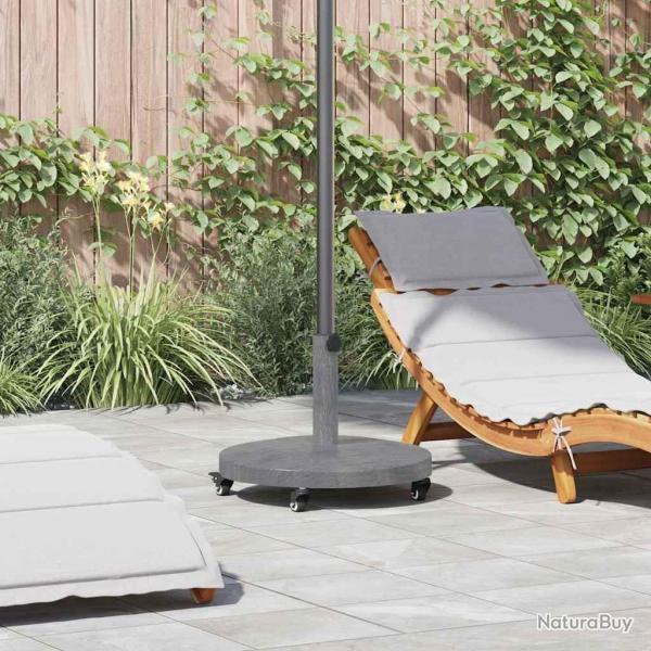 Pied de parasol Aspect Bois Gris Fonc� 48 x 48 x 32 cm