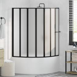 Paroi de douche Noir 168 x 140 cm Aluminium