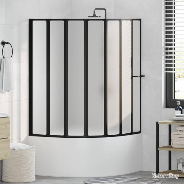 Paroi de douche Noir 168 x 140 cm Aluminium