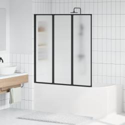 Paroi de douche Noir 132 x 2 x 140 cm Aluminium et PP