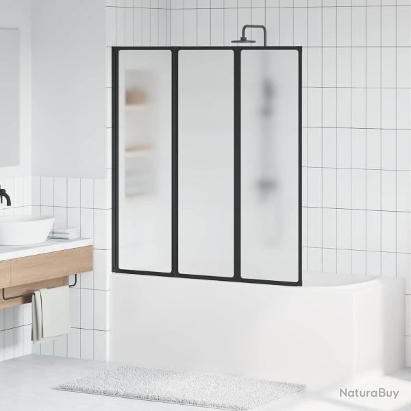 Paroi de douche Noir 132 x 2 x 140 cm Aluminium et PP
