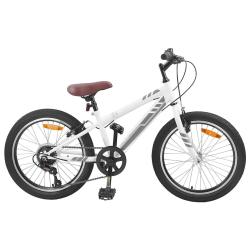 V&eacute;lo de Montagne 20 Pouces 6-Speed pour 5-8 ans Blanc