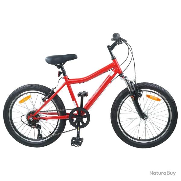 V�lo pour Enfants 24 Pouces 6-Speed pour les 8-12 ans Rouge