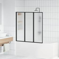 Paroi de douche Noir 120 x 2 x 117 cm Aluminium et PP