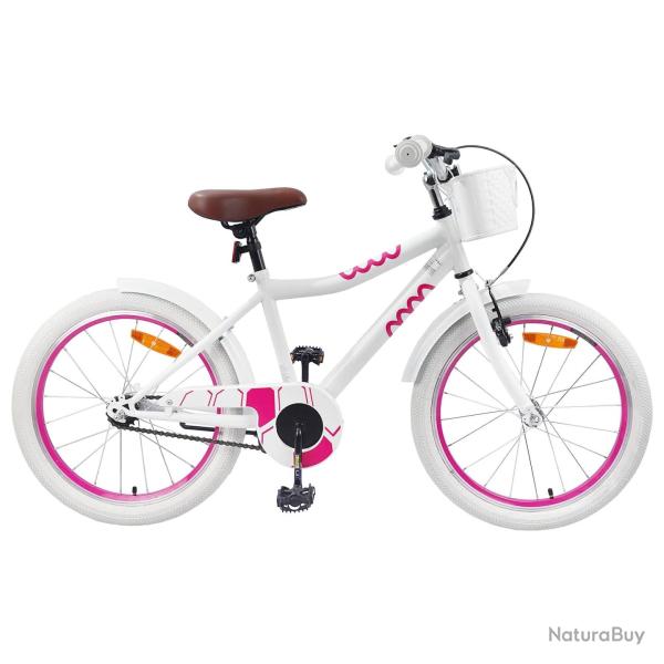 V�lo pour Enfants 18 Pouces pour les 5-7 ans Blanc