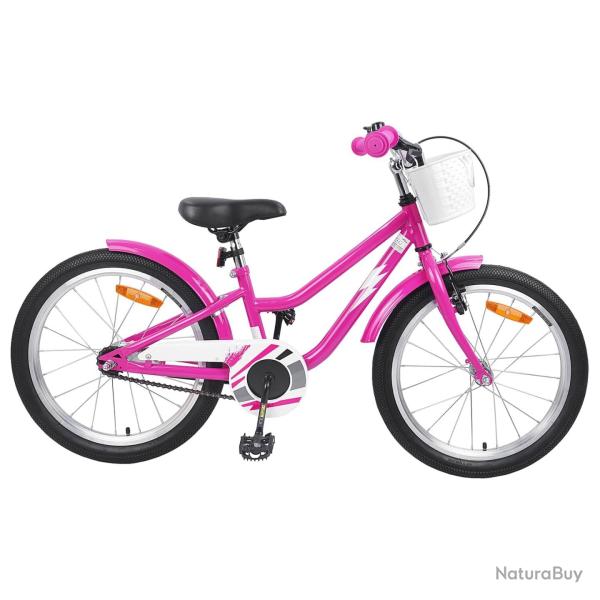 V�lo pour Enfants 18 Pouces pour les 5-7 ans Rose fonc�