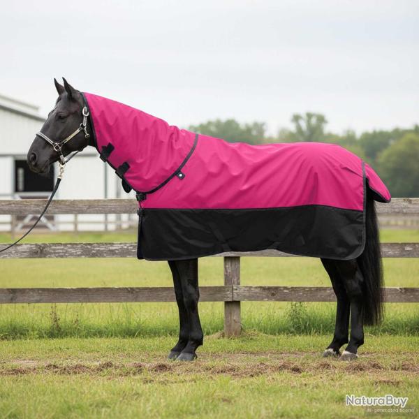 Couverture �quine Rose et Noir 145 cm Polyester