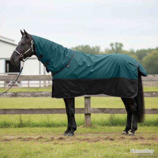 Couverture �quine Vert fonc� et noir 135 cm Polyester