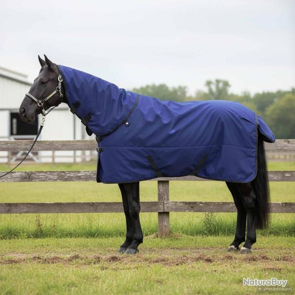 Couverture �quine Vert fonc� et noir 145 cm Polyester