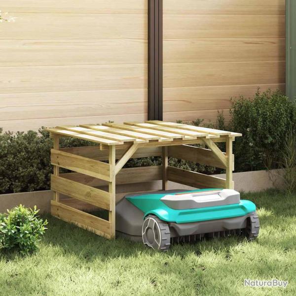 Garage pour tondeuse � gazon Marron 84 x 80 x 56 cm