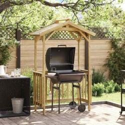 Abri pour barbecue 133,5 x 63 x 200 cm Pin&egrave;de impr&eacute;gn&eacute;e