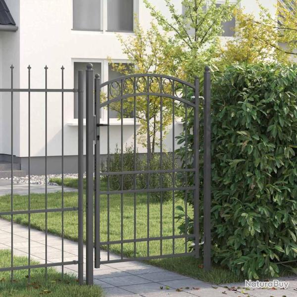 Porte de Cl�ture Emmen Gris 200 x 100 cm Acier peint par poudre