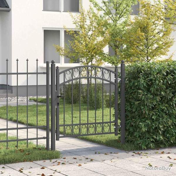 Porte de Cl�ture Emmen Gris 100 x 100 cm Acier peint par poudre