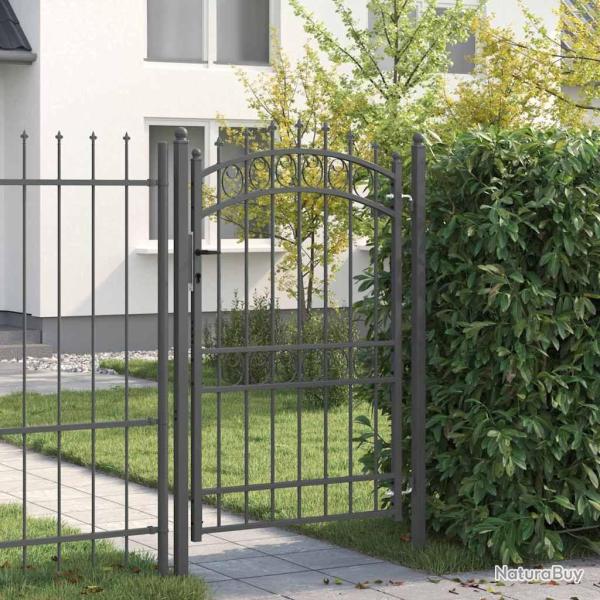 Portail de cl�ture avec pointes Emmen Gris 200 x 100 cm