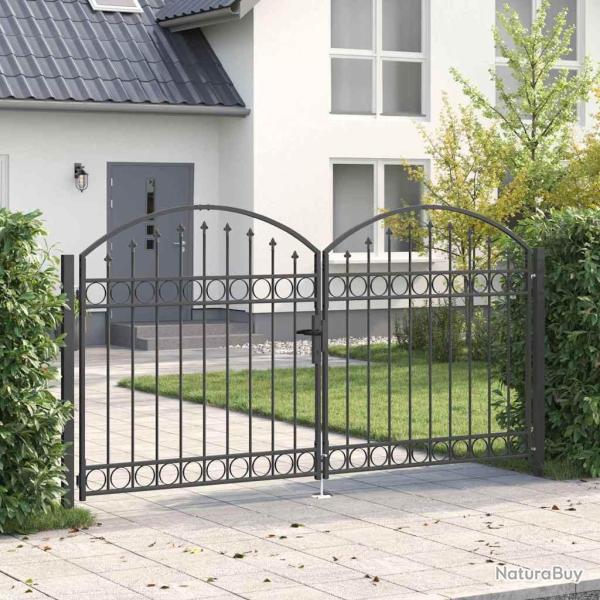 Porte de Cl�ture Assen Gris 301 x 200 cm Acier