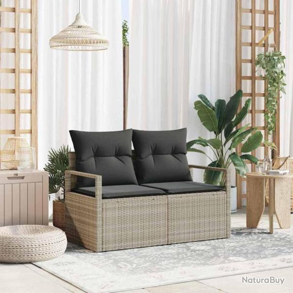 Canap� de jardin avec coussin 120 x 62 x 69 cm polyrotin