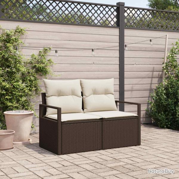 Canap� de jardin avec coussin 120 x 62 x 69 cm polyrotin