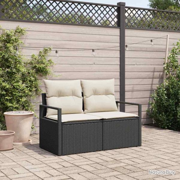 Canap� de jardin avec coussin 120 x 62 x 69 cm polyrotin
