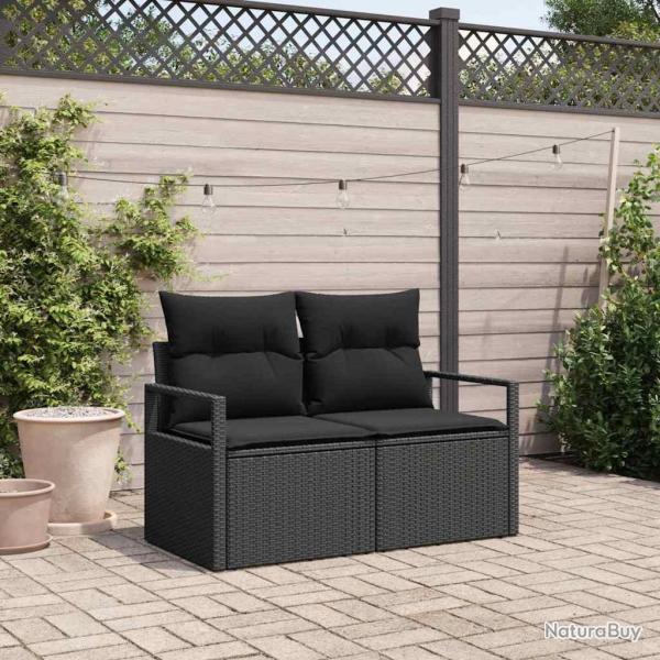 Canap� de jardin avec coussin 120 x 62 x 69 cm polyrotin