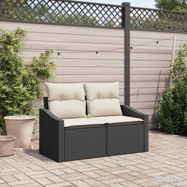 Canap� de jardin avec coussin 123 x 62 x 69 cm polyrotin