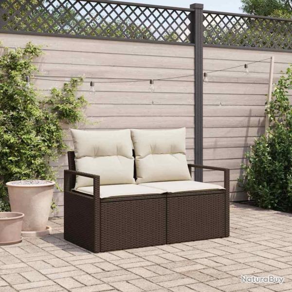 Canap� de jardin avec coussin 120 x 62 x 69 cm polyrotin