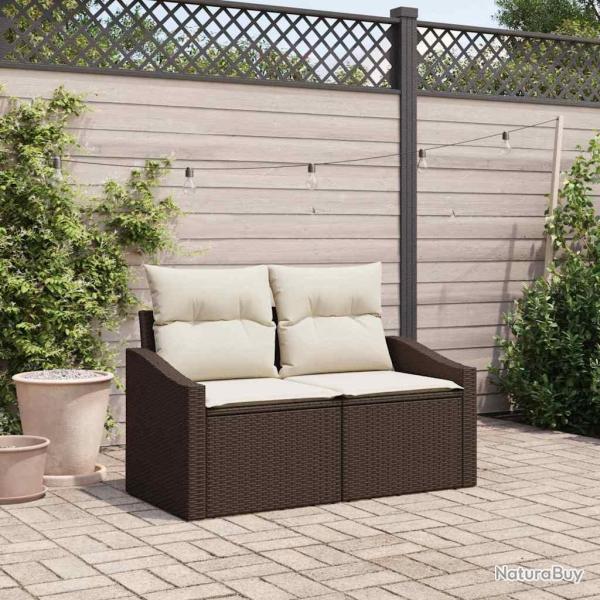 Canap� de jardin avec coussin 123 x 62 x 69 cm polyrotin