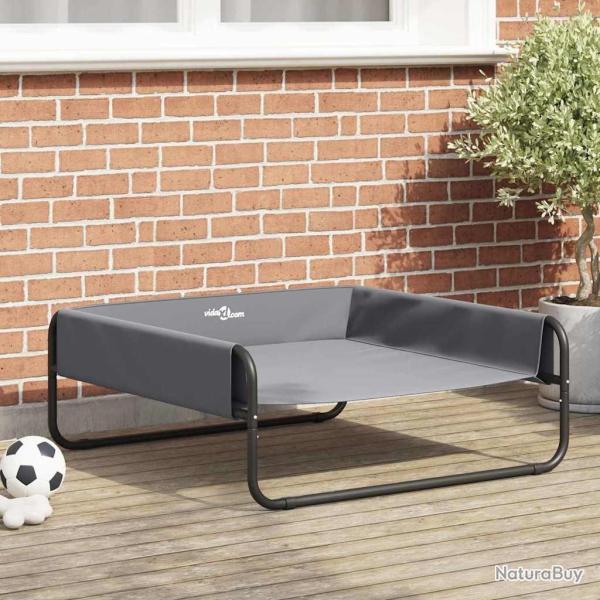 Lit pour Chien Gris clair 85 x 85 x 33 cm Acier