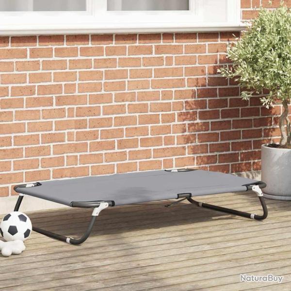 Lit pour Chien Gris clair 90 x 55 x 18 cm Acier