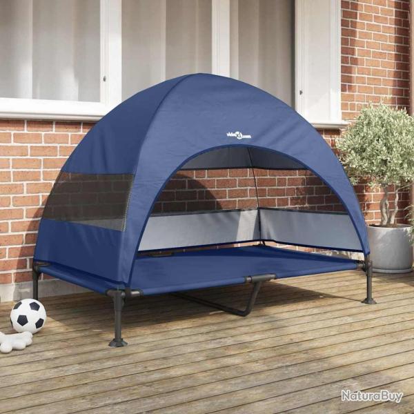 Lit sur�lev� pour chien Bleu marine 127 x 81 x 108 cm