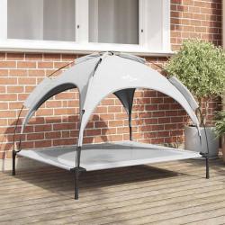Lit pour Chien Gris Argent&eacute; 104 x 86 x 84,5 cm Acier