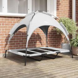 Lit pour Chien Gris Argent&eacute; 122 x 93 x 106,5 cm Acier