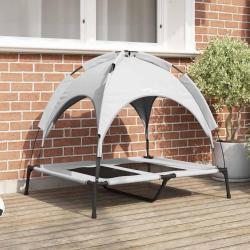 Lit pour Chien Gris Argent&eacute; 92 x 77 x 82,5 cm Acier