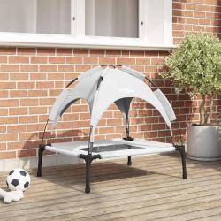 Lit pour Chien Gris Argent&eacute; 76 x 62 x 70,5 cm Acier