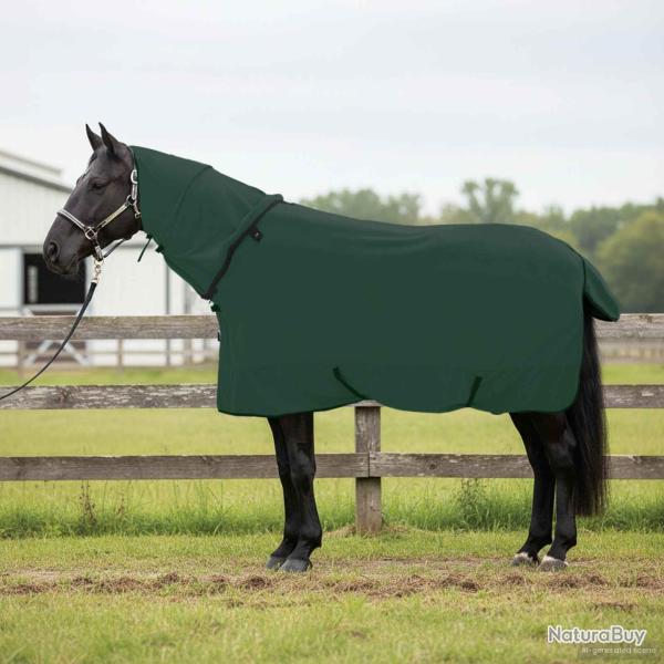 Couverture �quine Vert fonc� complet 135 cm Polyester