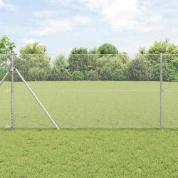 Cl&ocirc;ture hexagonale Argent&eacute; 1 x 50 m Acier galvanis&eacute;