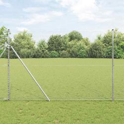 Cl&ocirc;ture hexagonale Argent&eacute; 1,5 x 10 m Acier galvanis&eacute;